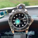 New version - Replica Rolex Yacht-Master 42MM Black Dial OysterFlex Strap